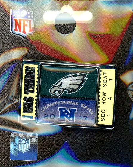 Eagles NFC Conference Championship \"I Was There!\" Ticket pin