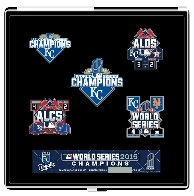 Royals 2015 World Series Champs 5-Pin Set