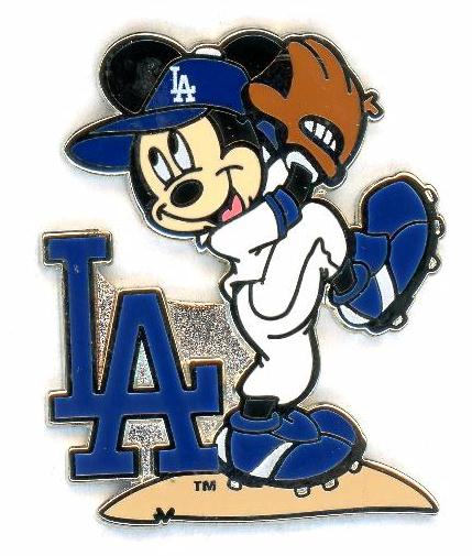 Dodgers Mickey Mouse Pitcher pin