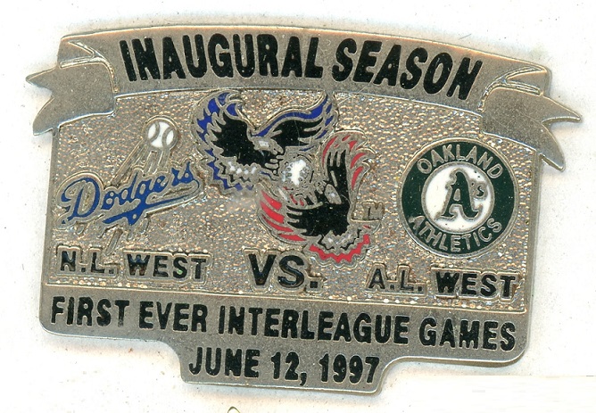 Dodgers vs A's 1997 Interleague pin Dodgers vs A's 1997 Interleague pin