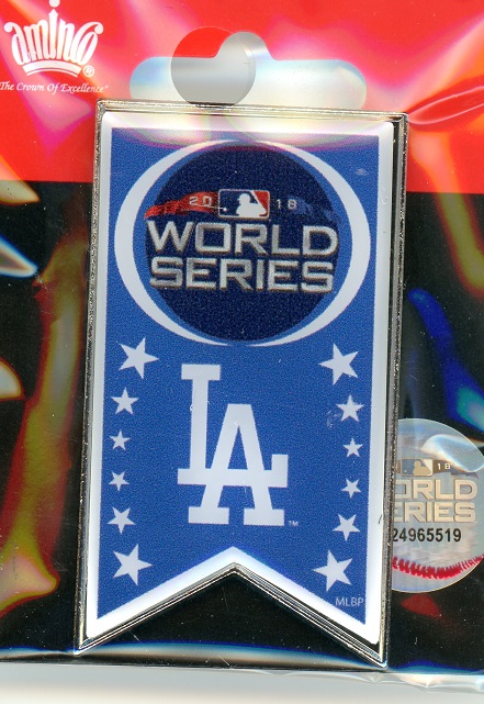 2018 Dodgers World Series Banner pin