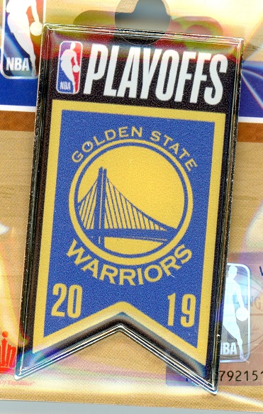 Warriors 2019 Playoffs Banner pin