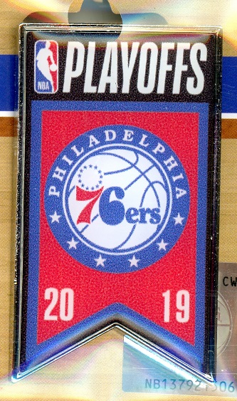76ers 2019 Playoffs Banner pin