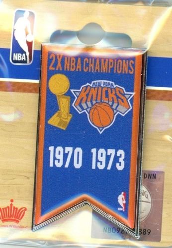 Knicks 2x NBA Finals Champs Banner pin