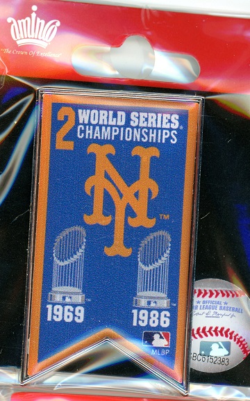 Mets 2x World Series Champs Benner pin