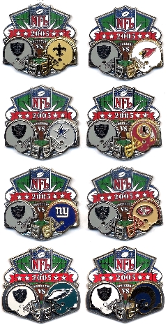 Raiders 2005 Game Day pins