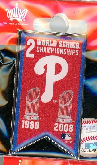 Phillies 2x World Series Champs Banner pin