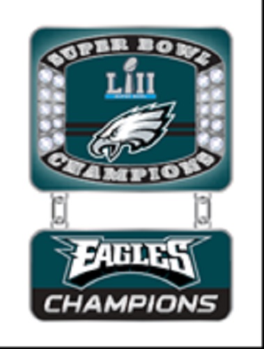Eagles Super Bowl LII Champs Ring Dangle pin