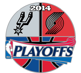 Spurs vs Trail Blazers 2014 NBA 2nd Round pin