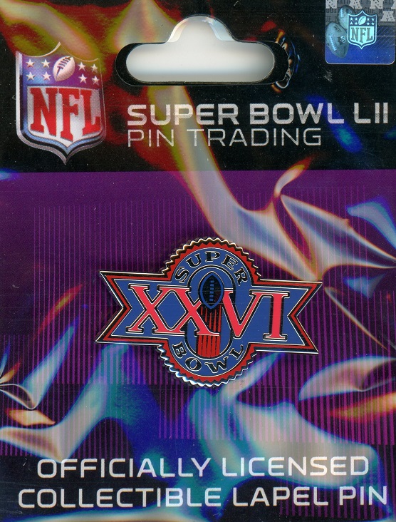 Super Bowl XXVI Logo pin (New!)