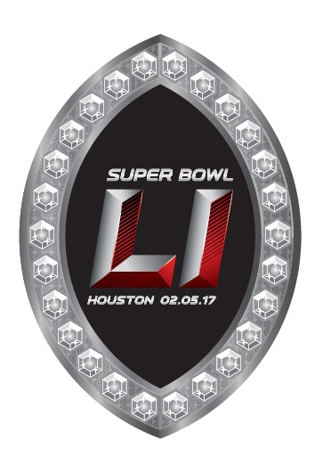 Super Bowl LI Rhinestone Football pin