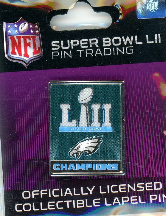 Eagles Super Bowl LII Champs Rectangle pin