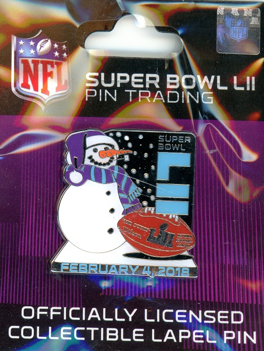 Super Bowl LII Snowman pin