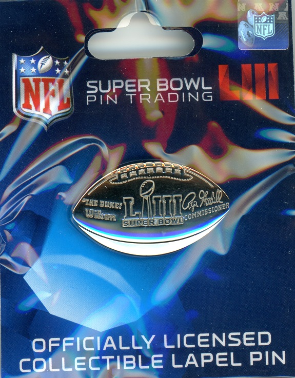 Super Bowl LIII Silver Football pin