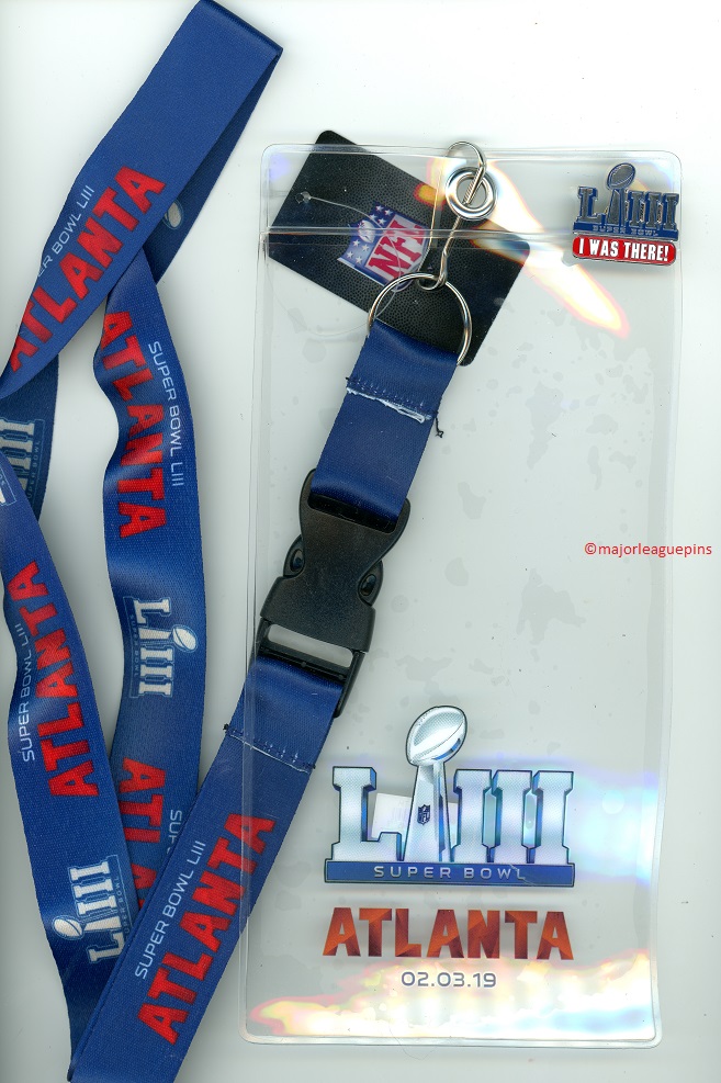 Super Bowl LIII Ticket Holder, Lanyard, & Pin