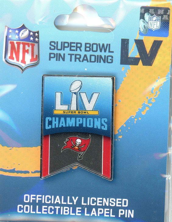 Buccaneers Super Bowl LV Champs Banner pin #2