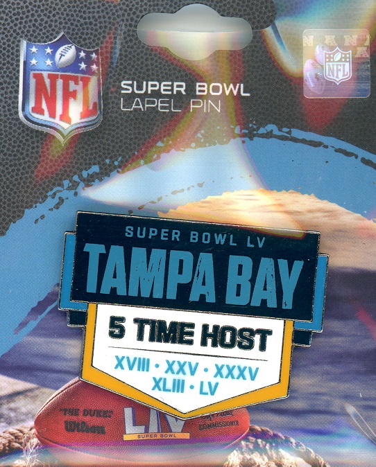 Super Bowl LV Tampa Bay 5-Time Host pin