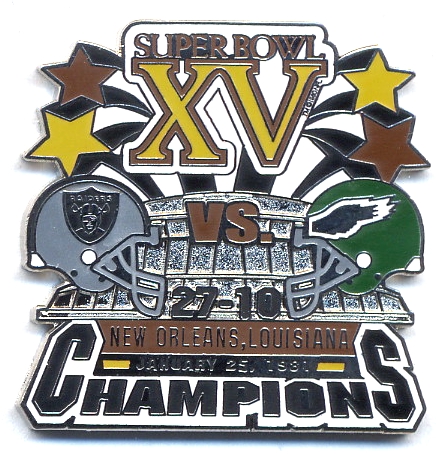 Super Bowl XV Pin Raider Exclusive