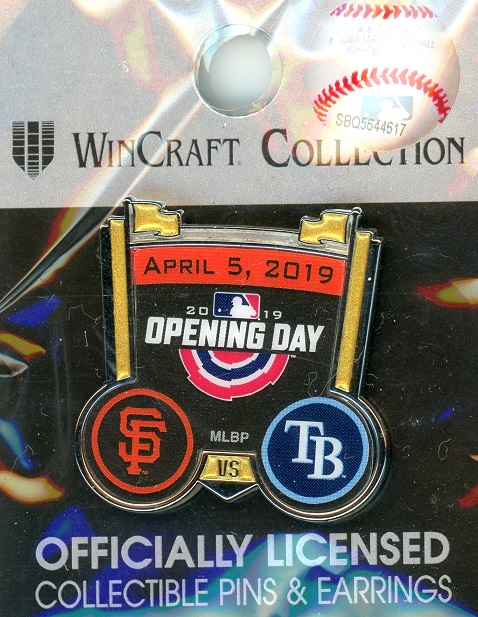 Giants vs Rays 2019 Opening Day pin #1
