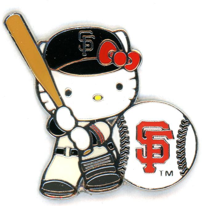 Hello, Hello Kitty.  Hello kitty, Sf giants baseball, Kitty