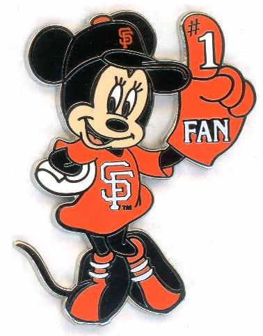 Giants Minnie Mouse #1 Fan pin (2013)