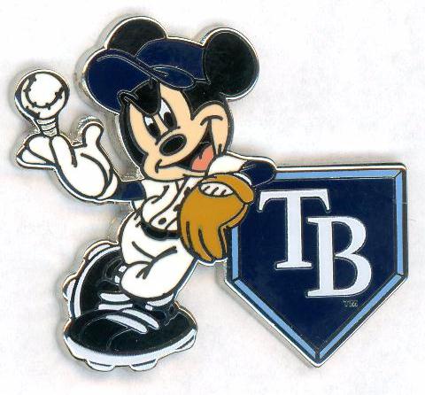 Rays Mickey Mouse Home Plate pin