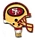 49ers Hot Air Balloon Helmet pin