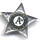 A's Silver Star Brooch Pin