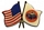 Astros / U.S. Flag pin