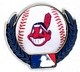 Indians Baseball & Laurels pin