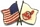 Indians / U.S. Flag pin