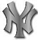 Yankees Silver NY pin