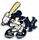 Yankees Mickey Mouse Batter pin