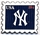 Yankees 39 Cent Stamp pin