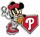 Phillies Mickey Mouse Home Plate pin