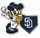 Padres Mickey Mouse Home Plate pin