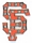 Giants Orange & Rhinestone "SF" pin