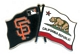 Giants SF Flag / California Flag pin