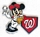 Nationals Mickey Mouse Home Plate pin