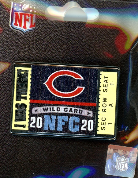 Bears Wild Card \"I Was There\" pin