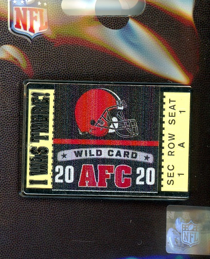 Browns Wild Card \"I Was There\" pin