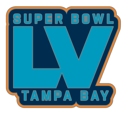 Super Bowl LV Wordmark Logo pin