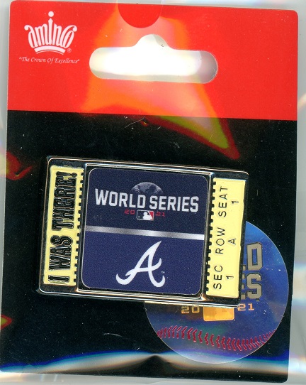 Braves 2021 World Series "I Was There" pin
